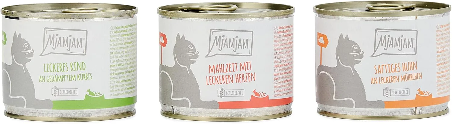 MjAMjAM Mixpaket I – 6 Sorten Nassfutter mit bis zu 96% Fleisch