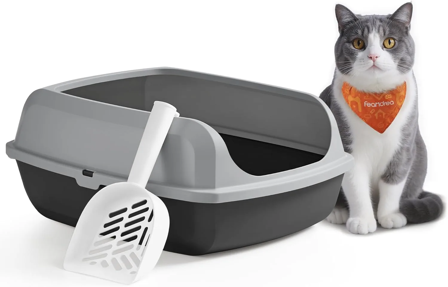 Feandrea PPT009GN01 Katzentoilette mit hohen Seitenw�nden