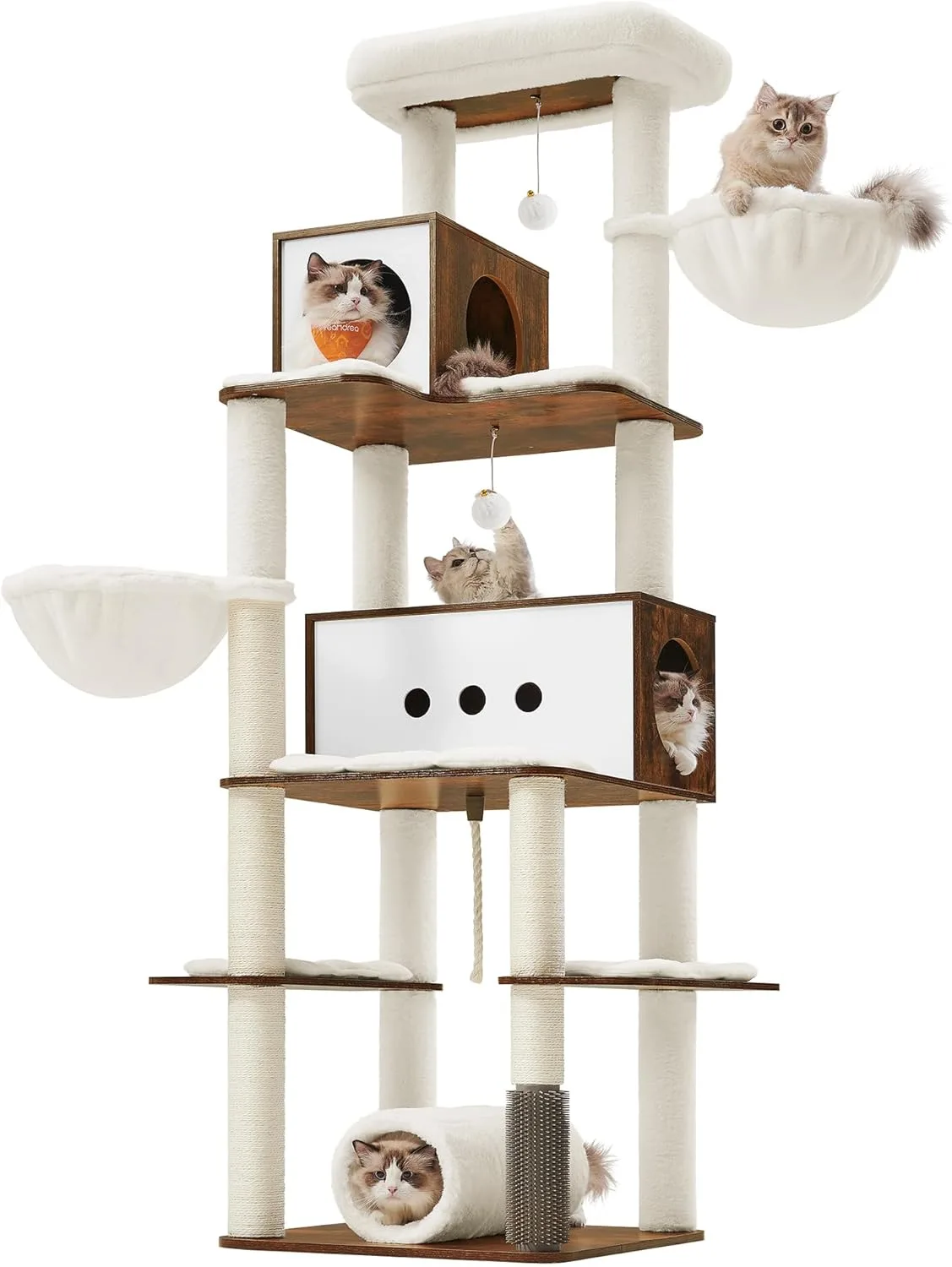 Feandrea Kratzbaum Mehrstoeckig Vintagebraun