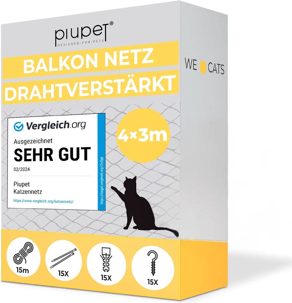 PiuPet Katzennetz Komplett-Set