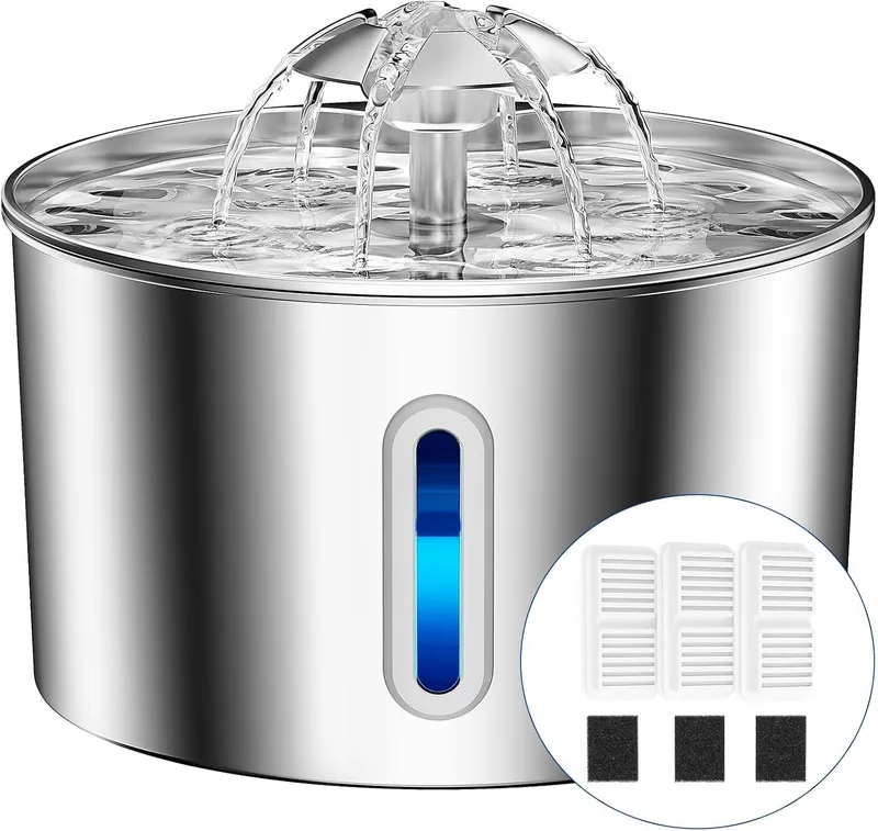 BalimoPet 2,2L Edelstahl Katzenbrunnen